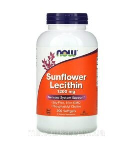 Головна сторінка – "Мікстурка" ✔ Вітаміни та косметика iHerb, доставка по Україні Соняшниковий лецитин Sunflower Lecithin Now 1200 mg, 200 капсул