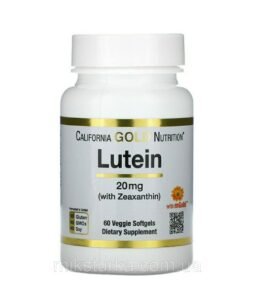 Головна сторінка – "Мікстурка" ✔ Вітаміни та косметика iHerb, доставка по Україні Лютеїн з зеаксантином Iherb California Gold Nutrition 20 мг, 60 рослинних капсул
