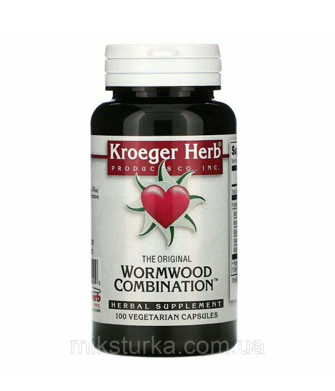 Антипаразитний засіб Iherb Kroeger Herb The Original Wormwood Combination, 100 капсул