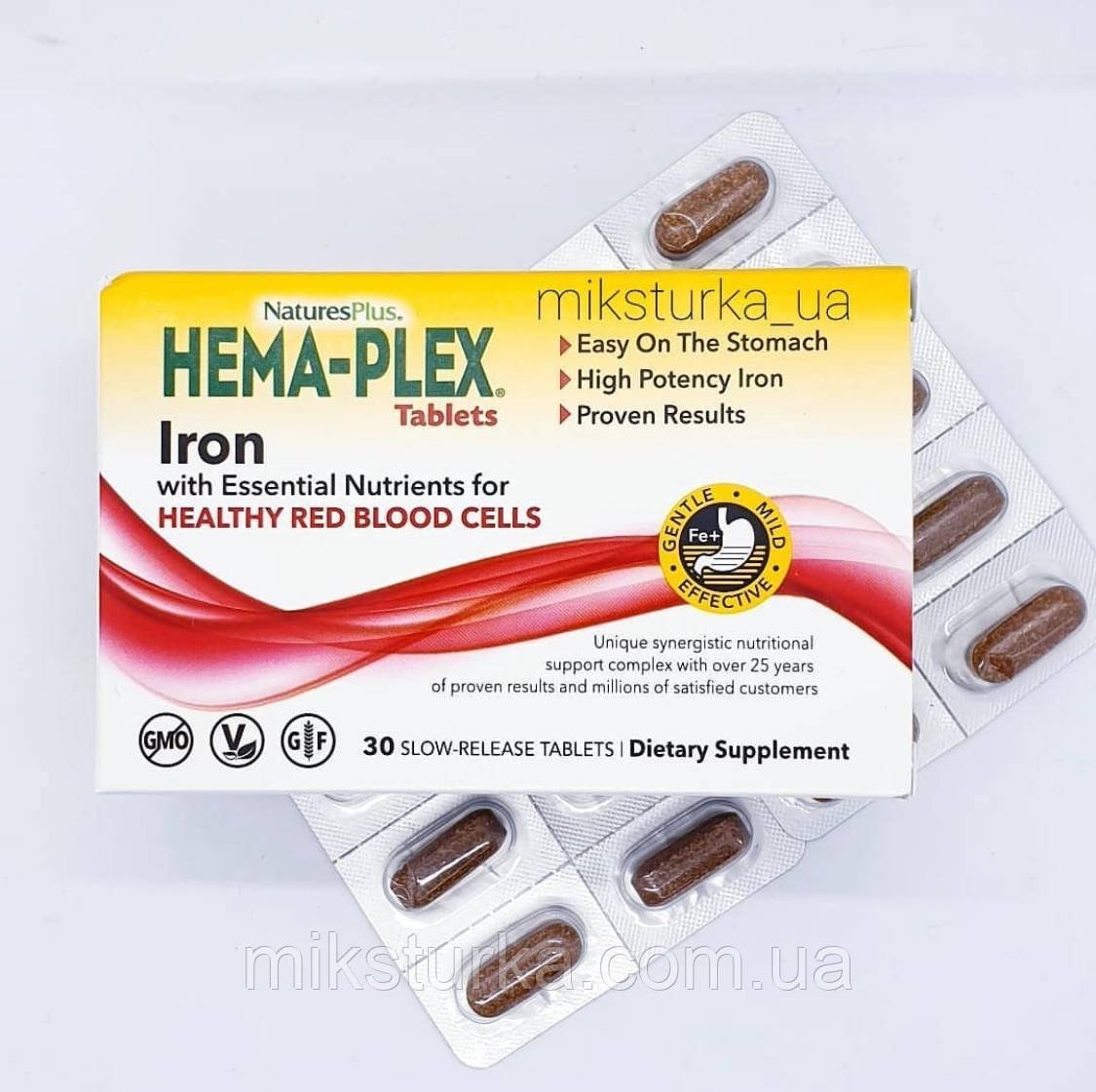 Hema-Plex, комплекс з залізом, 30 капсул швидкого дії