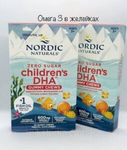 Омега для дітей з 3 років, Nordic, Норвегія, 600 мг, 30 жувальних таблеток